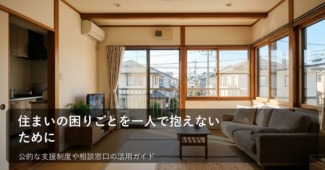 住まいを失いそうなとき、まず知っておきたい住居確保の相談先と支援制度