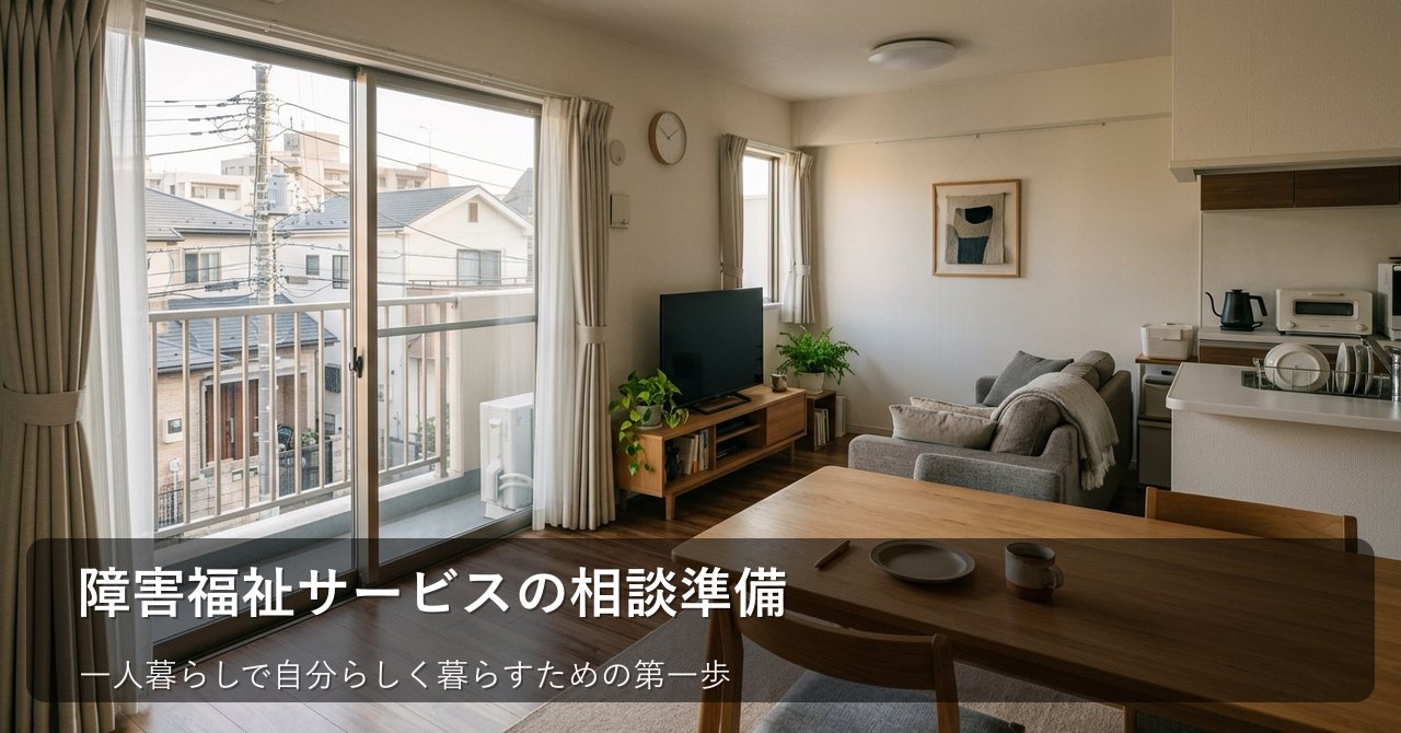 一人暮らしで障害福祉サービスを利用するには？相談の第一歩と準備のポイント