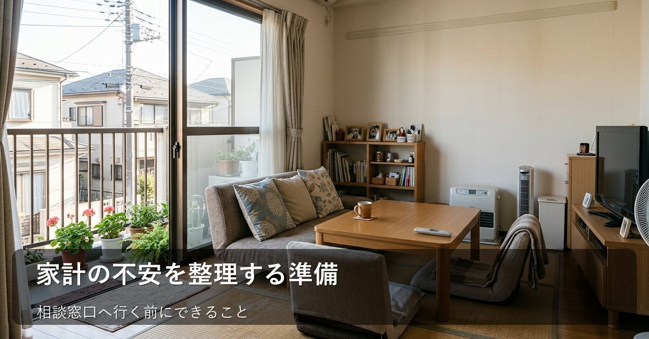 家計の不安を解消するために。相談へ行く前に準備しておきたい3つのこと